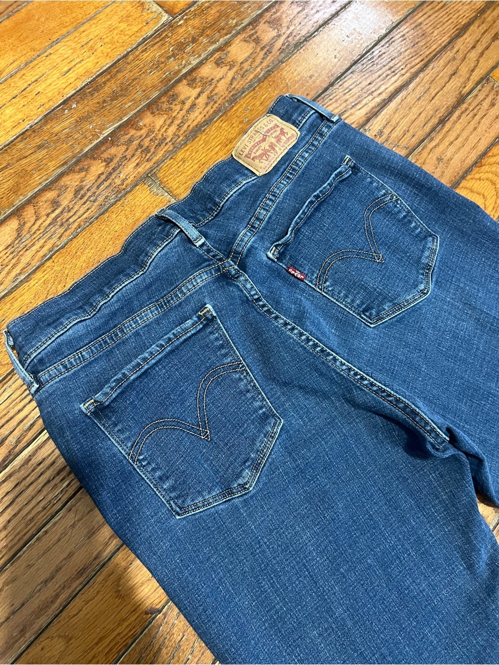 Levi's Dark Blue Straight Leg Denim Jeans size 12 women - Picture 5 of 8
